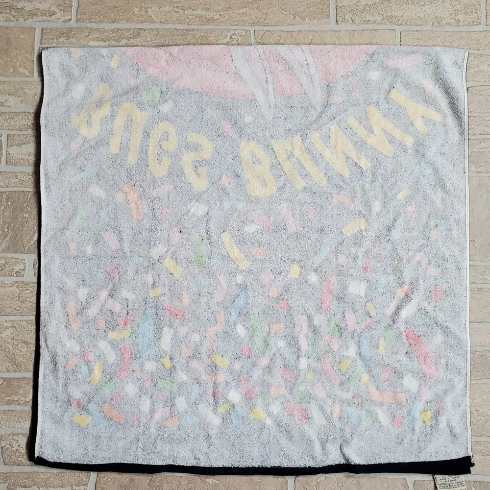 Vintage‎ 1989 Bugs Bunny 50th Anniversary Beach Towel Franco Looney Tunes 29x57
